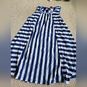 Tea Collection dress sz 7 blue stripe